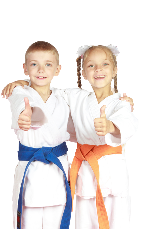 two young karate students