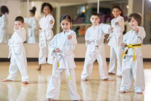 Kids in karate class